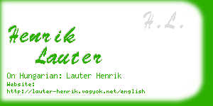 henrik lauter business card